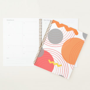 Agenda Líneas de círculos abstractos