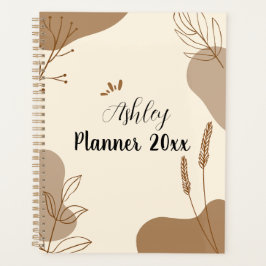 Agenda Lino estético estético minimalista beige floral