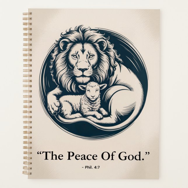 Agenda Lion & Lamb Peace - Prophetic Harmony Art (Anverso)