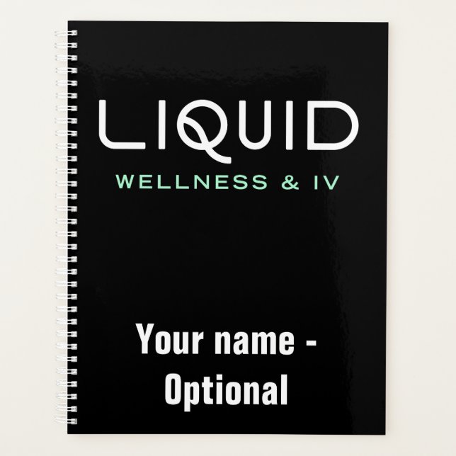Agenda Liquid Wellness & IV Planner - Black (Anverso)