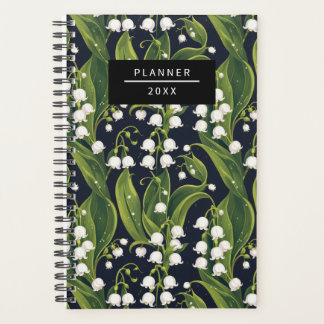 Agenda Lirio elegante del Planner Floral del Valle