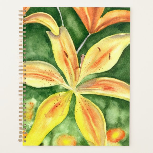 Agenda Lirios amarillos en el jardín (Anverso)