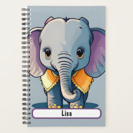 Agenda Lisa el elefante bebé, con el Personalizado Nameta