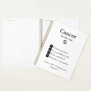 Agenda Lista de tareas pendientes en el cáncer