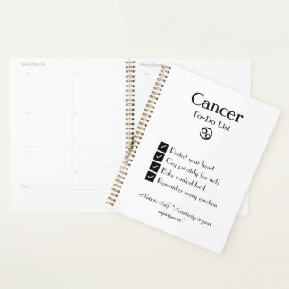 Agenda Lista de tareas pendientes en el cáncer