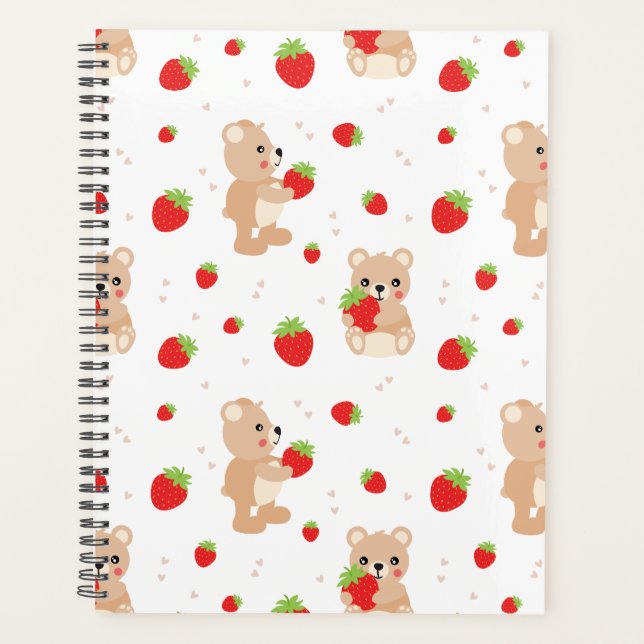 Agenda Little teddy bear with strawberry (Anverso)