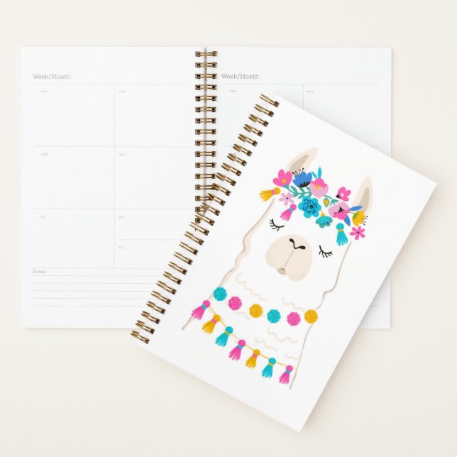 Agenda Llama floral cute (Demostración)