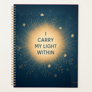 Agenda Llevo mi luz adentro - Resplandor espiritual Affir