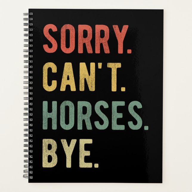 Agenda Lo siento, no puedo hacer caballos (Anverso)