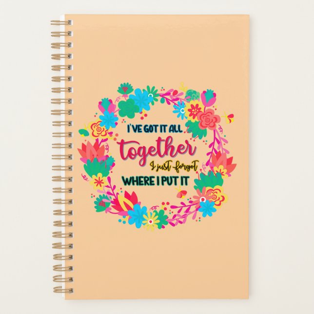 Agenda Lo tengo todo, me olvidé de dónde lo puse (Anverso)