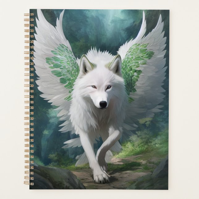 Agenda Lobo blanco con alas (Anverso)