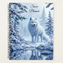 Lobo de nieve salvaje depredador naturaleza arte d