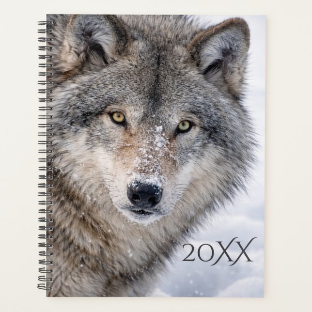 Agenda Lobo gris personalizado (Anverso)