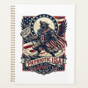 Agenda Lobo Patriota Patriótico Horror Monstruo Patriota