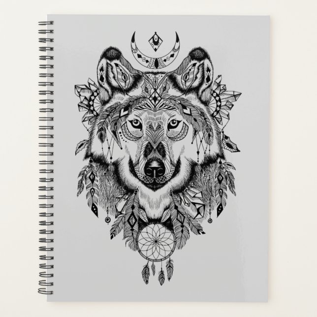 Agenda Lobo tribal indio (Anverso)