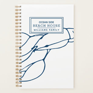 Agenda Lobster azul personalizado - Beach House / Nautica