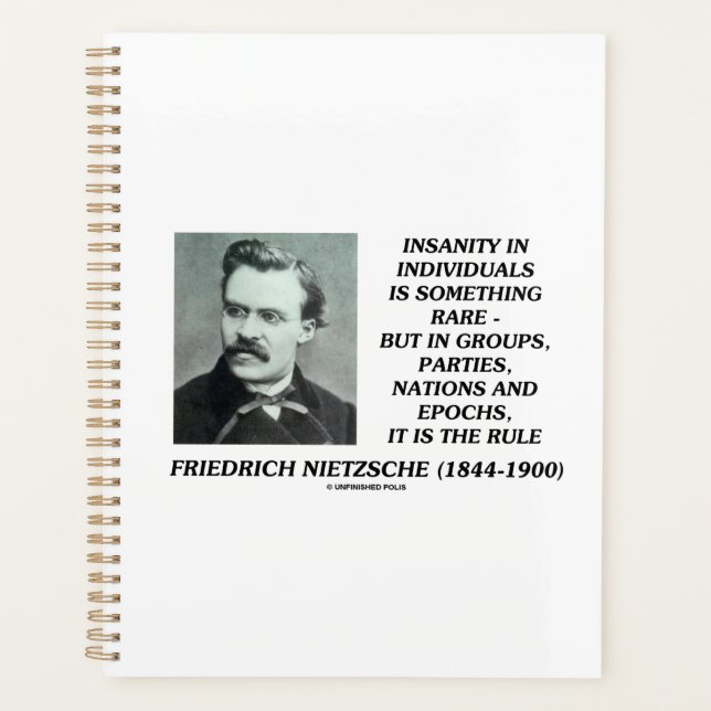 Agenda Locura En Los Individuos Algo Raro Nietzsche (Anverso)
