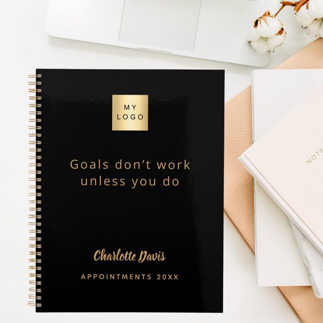 Agenda Logo black gold motivational quote business 2026 (Subido por el creador)