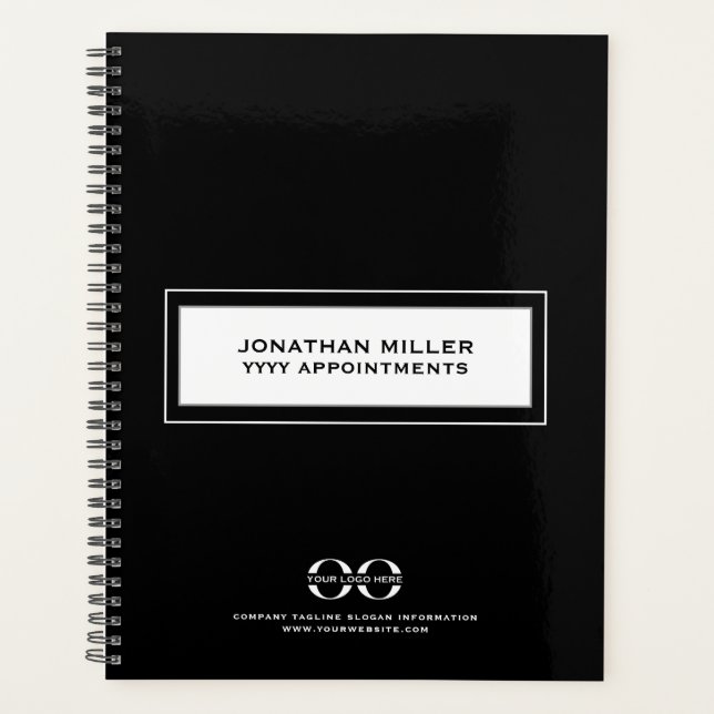 Agenda Logo Black White Business Planner (Anverso)
