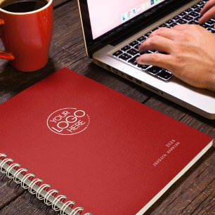 Agenda Logo Clásico Crimson Red Moderno Semanal