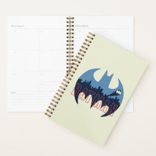 Agenda Logo De Bat Con Señal De Goma Y Bat