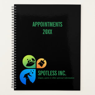 Agenda Logo de Black Modern Trendy Cleaning services
