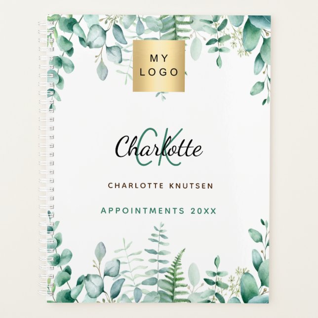 Agenda Logo de Eucalyptus greenery business 2026 (Anverso)