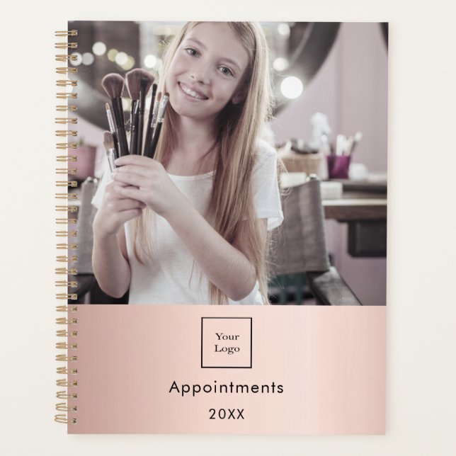 Agenda Logo de fotos de negocios artista de maquillaje de (Anverso)
