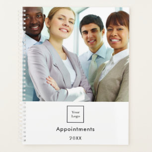 Agenda Logo de fotos de negocios equipo blanco código QR