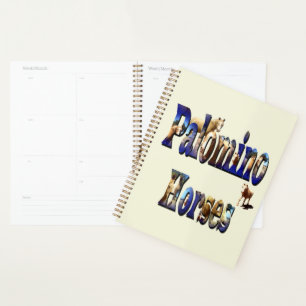 Agenda Logo de la imagen de los caballos de Palomino,
