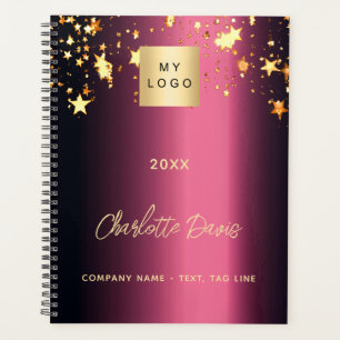Agenda Logo de negocios de estrellas de oro de Borgoña 20