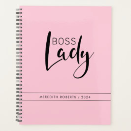 Agenda Logo de Pastel Pink Bosge Lady Personalizado
