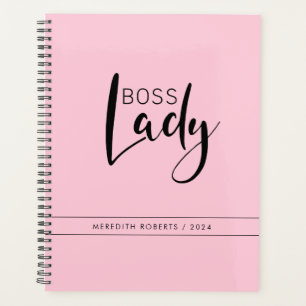 Agenda Logo de Pastel Pink Bosge Lady Personalizado