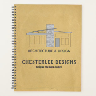 Agenda Logo Hogar Moderno Único Papel Kraft Inmobiliario