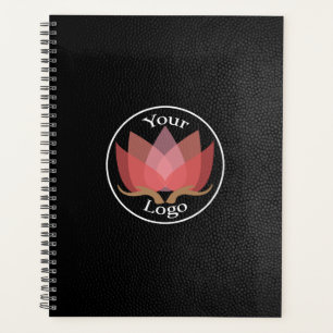 Agenda LOGO Personalizado de cuero negro