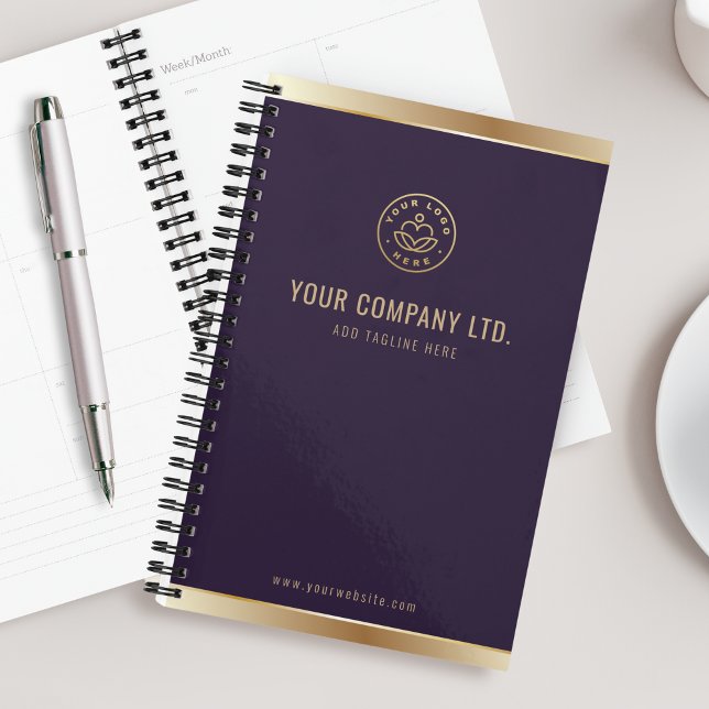 Agenda Logo personalizado Elegant Purple Gold (Subido por el creador)