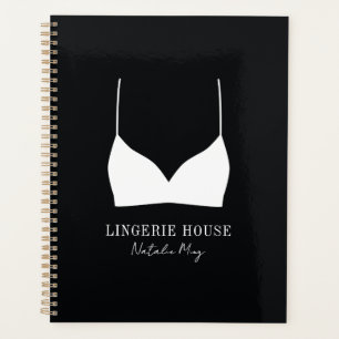 Agenda Logotipo boutique de lujo Lingerie Black White Mod