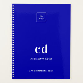 Agenda Logotipo comercial Royal blue monogram 2026