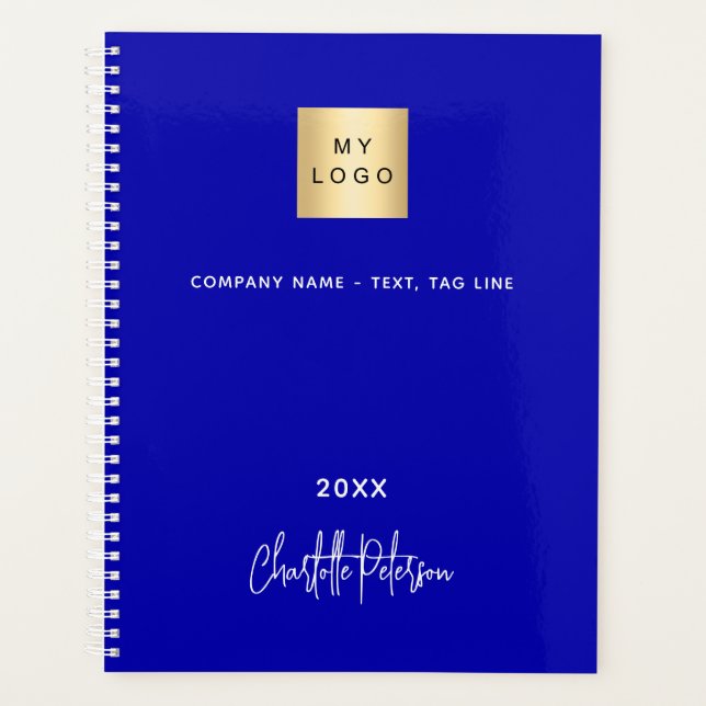 Agenda Logotipo comercial Royal blue monogram 2026 (Anverso)