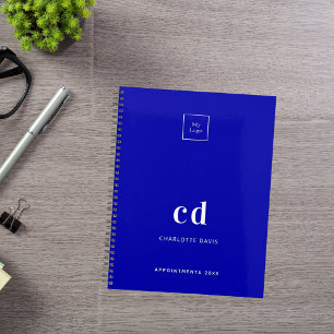Agenda Logotipo comercial Royal blue monogram 2026