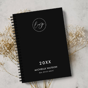 Agenda Logotipo Corporativo Negro Minimalista Empresa 202