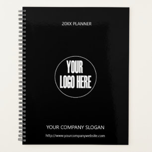 Agenda Logotipo de la compañía personalizado Blanco negro