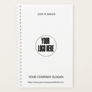 Agenda Logotipo de la compañía personalizado Mínimo blanc