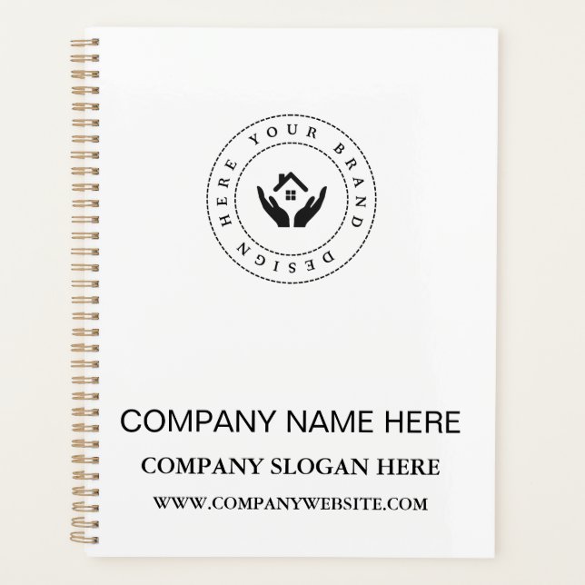 Agenda Logotipo de la empresa personalizado Blanco promoc (Anverso)