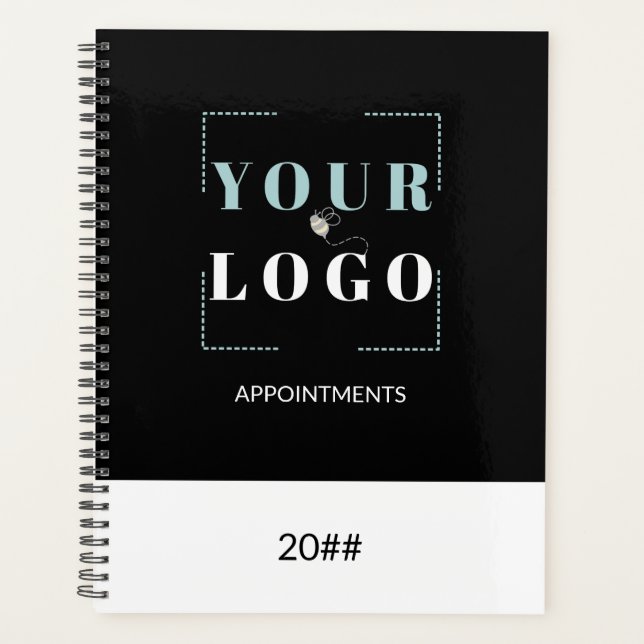 Agenda Logotipo de la empresa personalizado Planner blanc (Anverso)