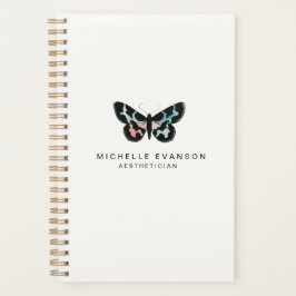 Agenda Logotipo de mariposa color agua bonito Simple