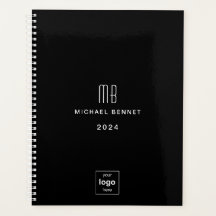 Logotipo de negocio negro moderno 2024