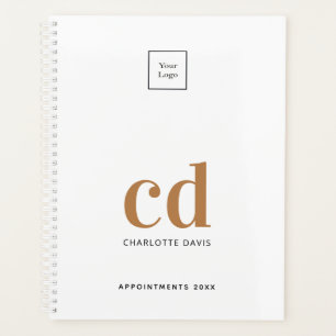 Agenda Logotipo del negocio de las iniciales del monogram
