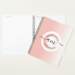 Agenda Logotipo elegante Minimalista de oro Rosa personal