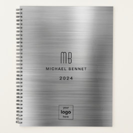 Agenda Logotipo Empresarial Gris Plata 2024 